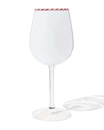 Verre À Vin 400 Ml Avec Bord En Forme De Canne De Noël - Lot De 2 () - HEMA - Modalova