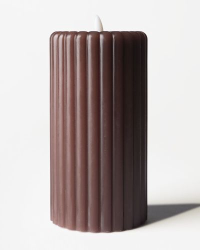 Bougie Pilier LED Ø 7,5 X 15 Cm Nervurée () - HEMA - Modalova