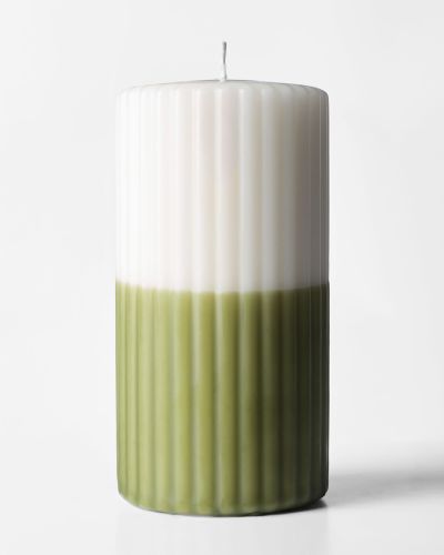 Bougie Pilier ⌀7 X 13 Cm Nervurée Ivoire- Foncé () - HEMA - Modalova