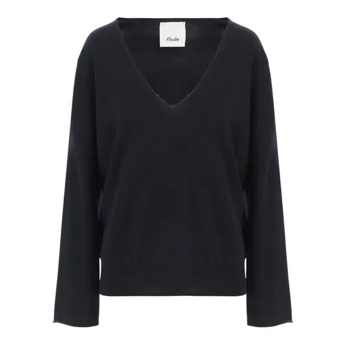 Knitwear > V-neck Knitwear - - Allude - Modalova