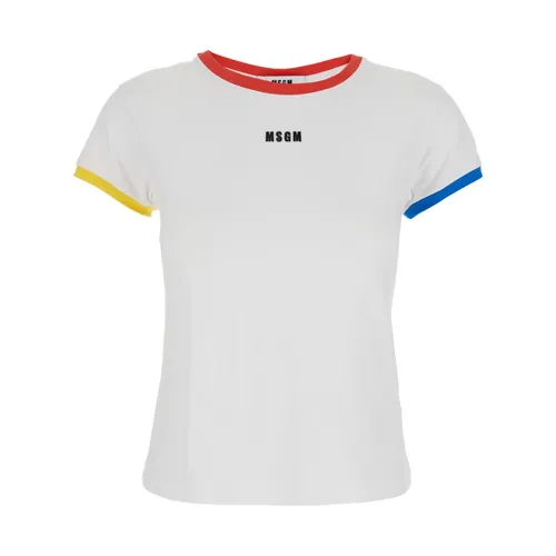 Msgm - Tops > T-Shirts - White - Msgm - Modalova