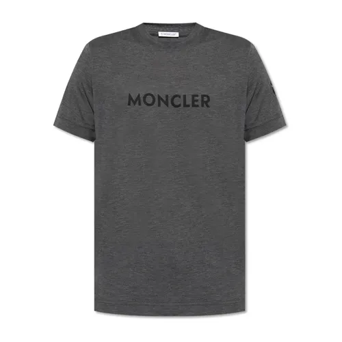 Moncler - Tops > T-Shirts - Gray - Moncler - Modalova