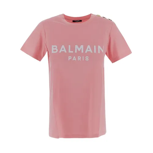 Balmain - Tops > T-Shirts - Pink - Balmain - Modalova