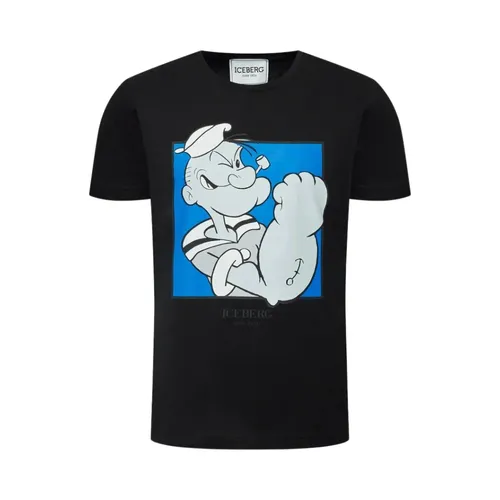 Iceberg - Tops > T-Shirts - Black - Iceberg - Modalova