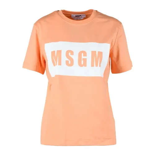 Msgm - Tops > T-Shirts - Pink - Msgm - Modalova