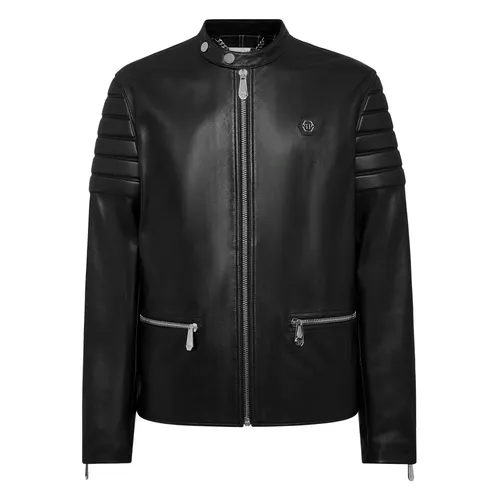 Jackets > Leather Jackets - - Philipp Plein - Modalova