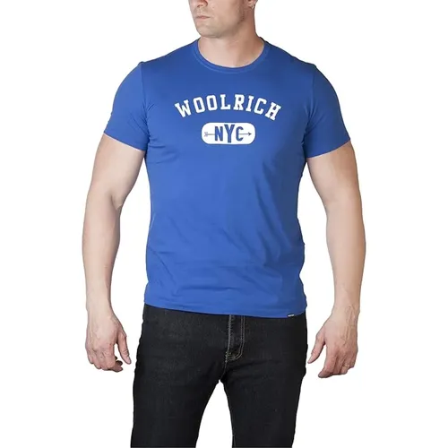 Woolrich - Tops > T-Shirts - Blue - Woolrich - Modalova