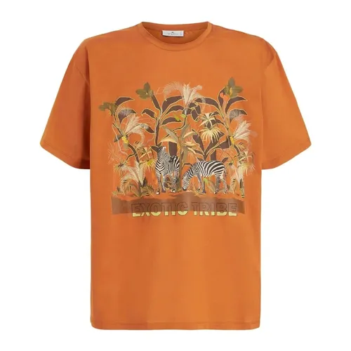 Etro - Tops > T-Shirts - Orange - Etro - Modalova
