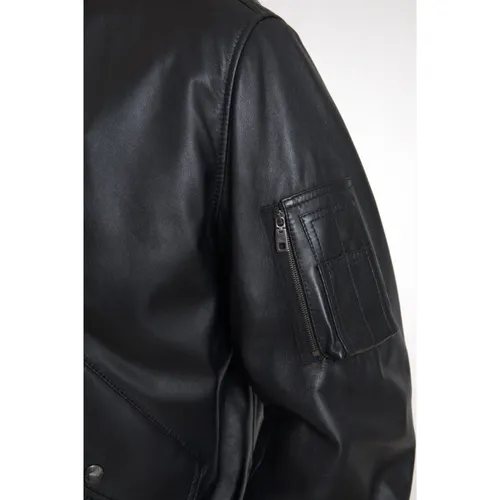 Jackets > Leather Jackets - - Dolce & Gabbana - Modalova