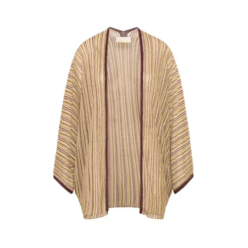 Momoni - Jackets > Capes - Beige - Momoni - Modalova