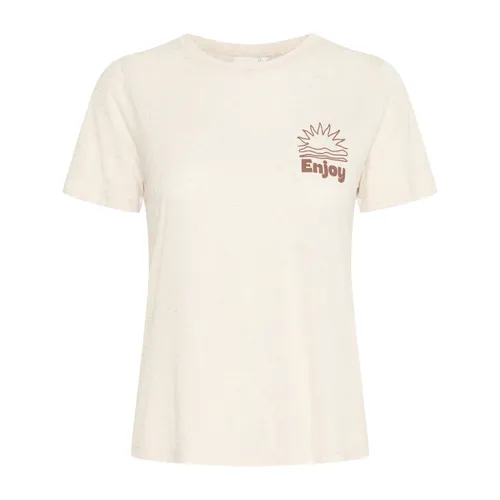 Ichi - Tops > T-Shirts - Beige - Ichi - Modalova