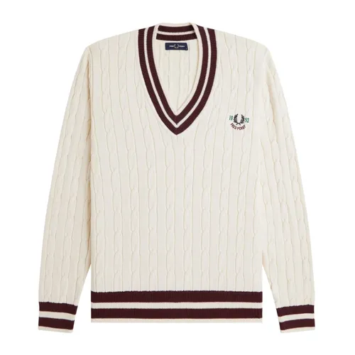 Knitwear > V-neck Knitwear - - Fred Perry - Modalova