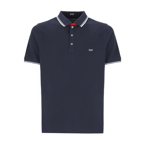 Fay - Tops > Polo Shirts - Blue - Fay - Modalova