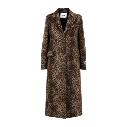 Coats > Single-Breasted Coats - - Msgm - Modalova
