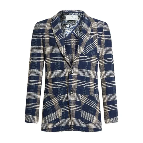 Etro - Jackets > Blazers - Blue - Etro - Modalova