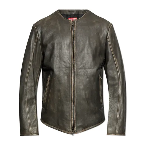 Jackets > Leather Jackets - - Diesel - Modalova