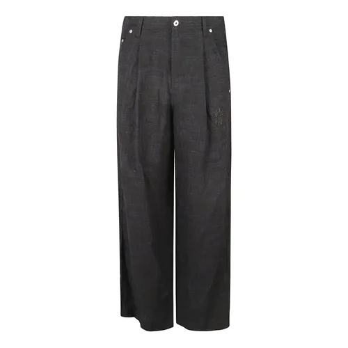 Trousers > Wide Trousers - - Off White - Modalova