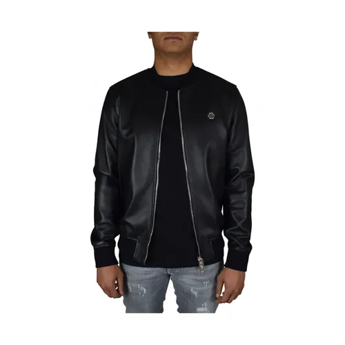 Jackets > Leather Jackets - - Philipp Plein - Modalova