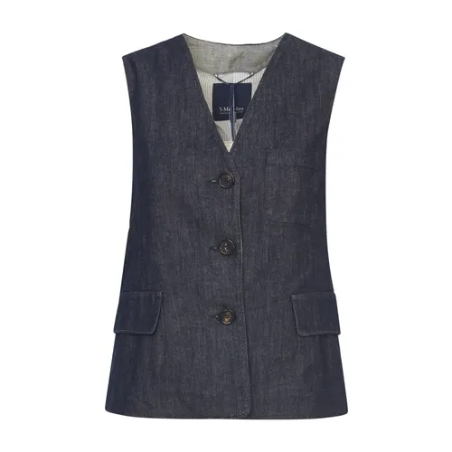 Max Mara - Jackets > Vests - Blue - Max Mara - Modalova