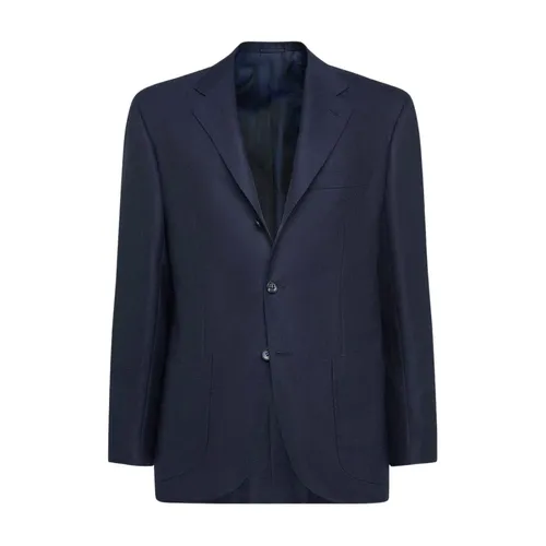 Kiton - Jackets > Blazers - Blue - Kiton - Modalova