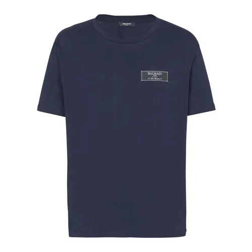 Balmain - Tops > T-Shirts - Blue - Balmain - Modalova