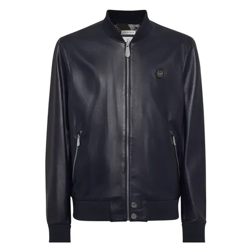 Jackets > Leather Jackets - - Philipp Plein - Modalova