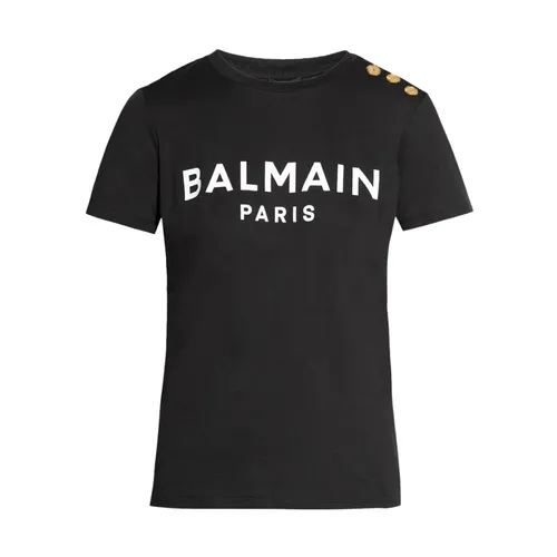 Balmain - Tops > T-Shirts - Black - Balmain - Modalova