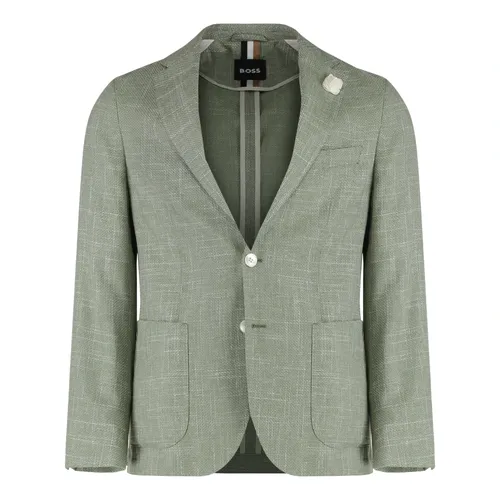 Hugo - Jackets > Blazers - Green - Hugo - Modalova