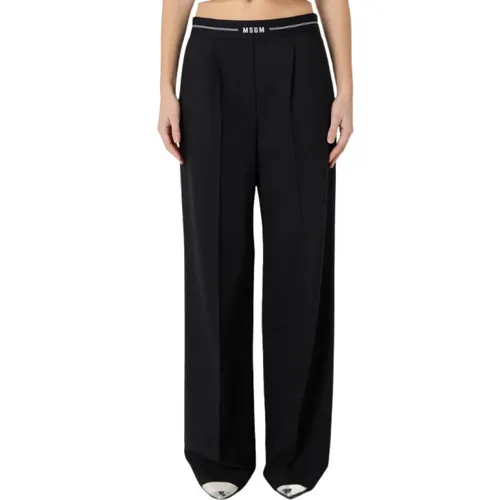 Trousers > Wide Trousers - - Msgm - Modalova