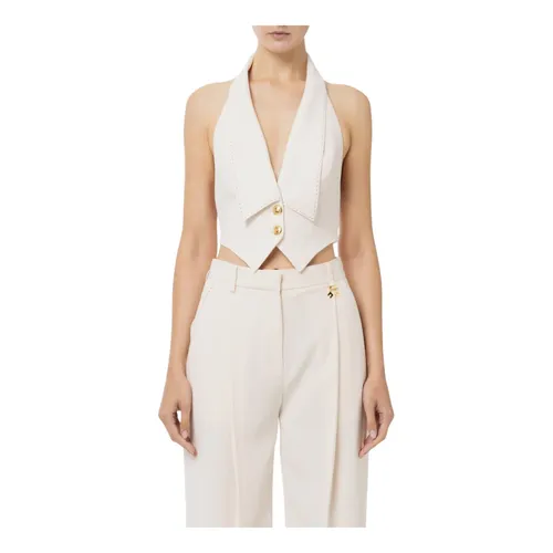 Jackets > Vests - - Elisabetta Franchi - Modalova