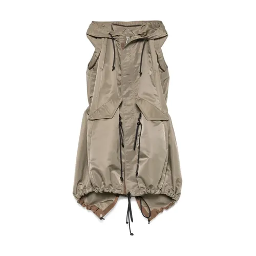 Sacai - Jackets > Vests - Green - Sacai - Modalova