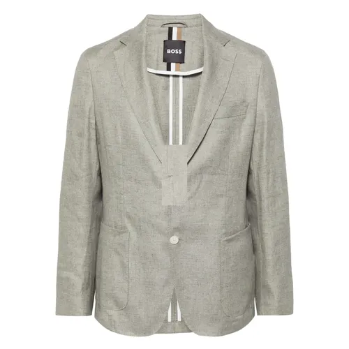 Hugo - Jackets > Blazers - Green - Hugo - Modalova