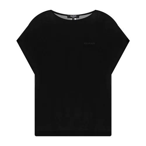 Balmain - Tops > T-Shirts - Black - Balmain - Modalova