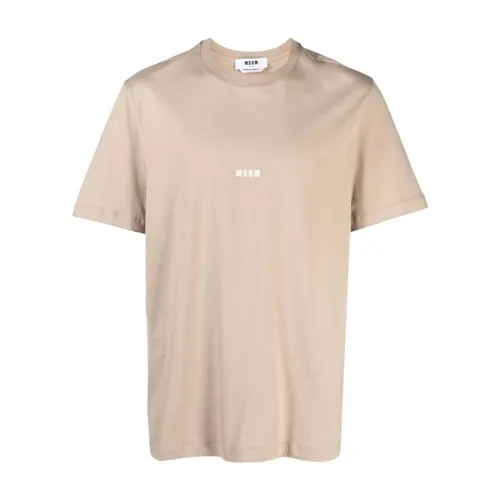 Msgm - Tops > T-Shirts - Beige - Msgm - Modalova