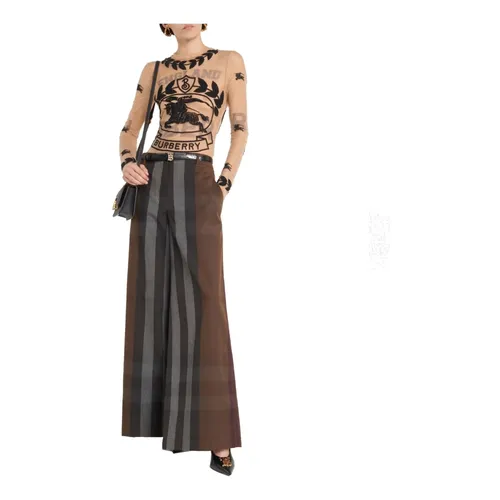 Trousers > Wide Trousers - - Burberry - Modalova