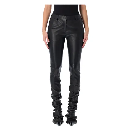 Trousers > Leather Trousers - - Dolce & Gabbana - Modalova