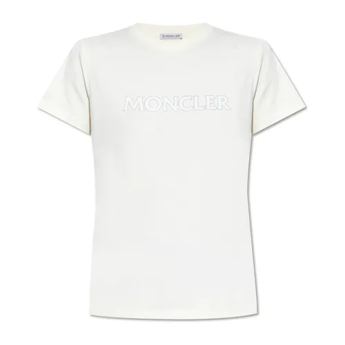 Moncler - Tops > T-Shirts - Beige - Moncler - Modalova