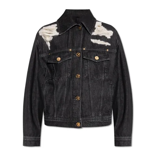Jackets > Denim Jackets - - Versace - Modalova