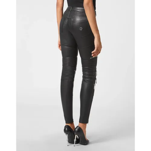 Trousers > Leather Trousers - - Philipp Plein - Modalova