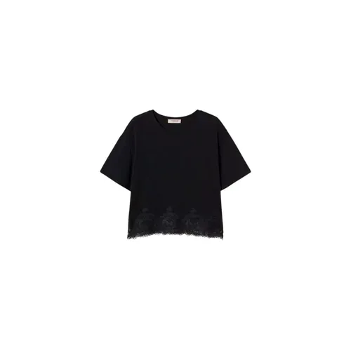 Twinset - Tops > T-Shirts - Black - Twinset - Modalova