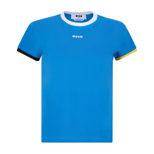 Msgm - Tops > T-Shirts - Blue - Msgm - Modalova