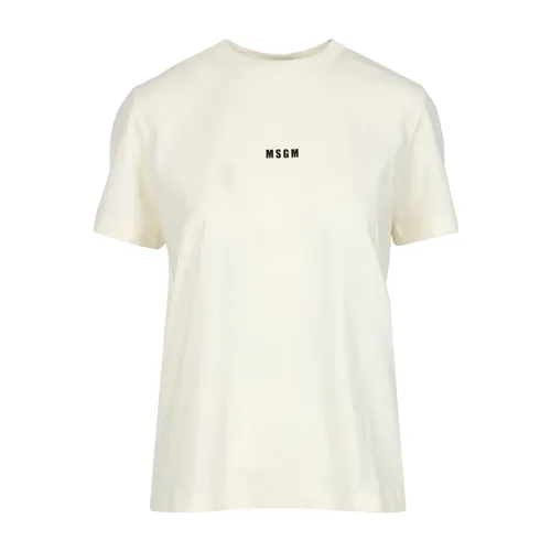 Msgm - Tops > T-Shirts - Beige - Msgm - Modalova