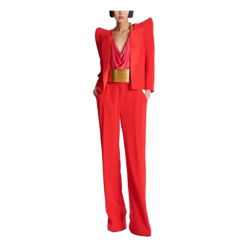 Trousers > Straight Trousers - - Balmain - Modalova