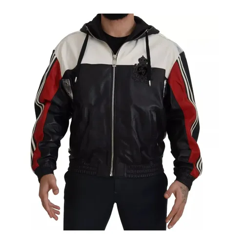 Jackets > Leather Jackets - - Dolce & Gabbana - Modalova