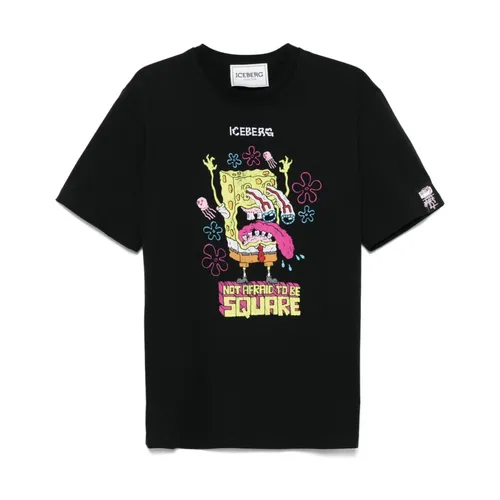Iceberg - Tops > T-Shirts - Black - Iceberg - Modalova