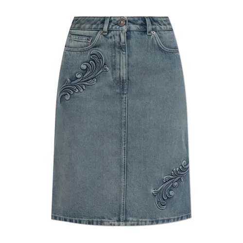 Skirts > Denim Skirts - - Versace - Modalova