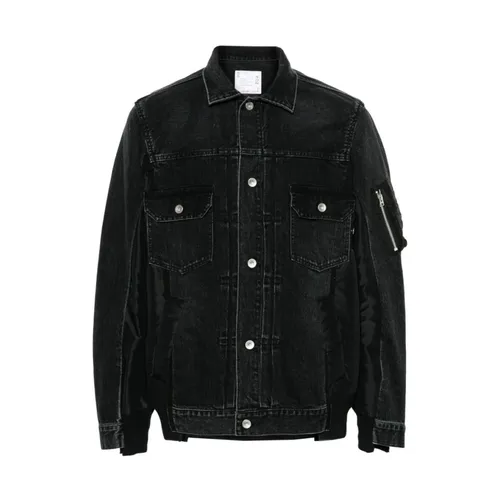 Jackets > Denim Jackets - - Sacai - Modalova
