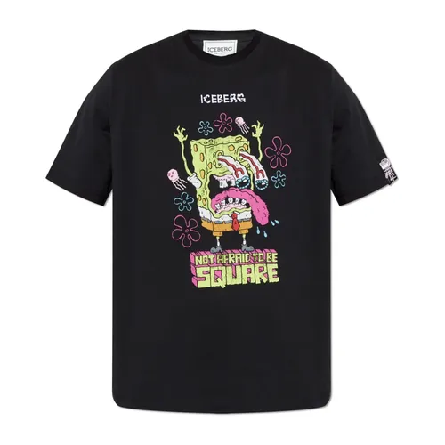 Iceberg - Tops > T-Shirts - Black - Iceberg - Modalova