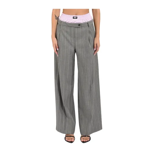 Trousers > Wide Trousers - - Msgm - Modalova