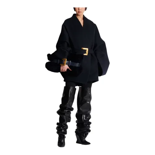 Coats > Belted Coats - - Balmain - Modalova